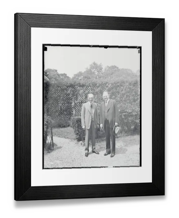 Framed Print : Herbert Hoover and Henry Ford Posing Framed Print : Herbert Hoover and Henry Ford Posing
