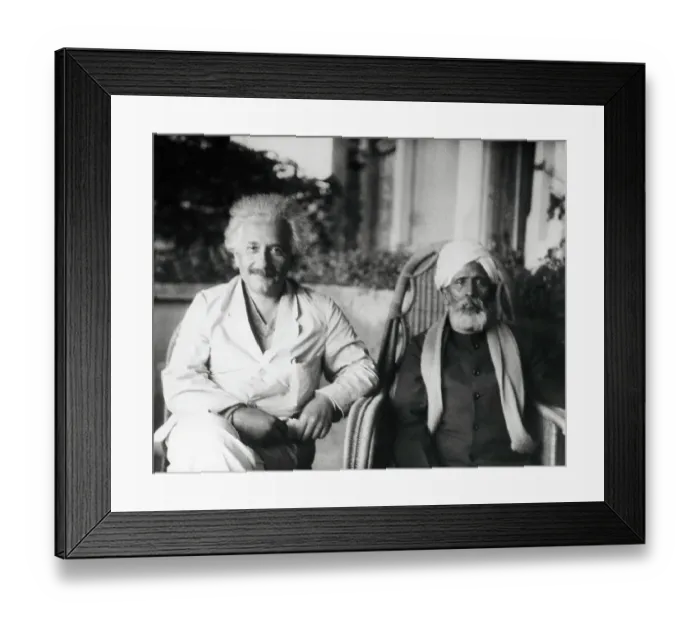Framed Print : Professor Albert Einstein and Professor DK Karwe of India Framed Print : Professor Albert Einstein and Professor DK Karwe of India
