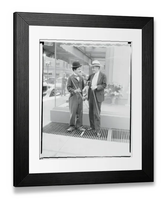 Framed Print : Alexander Moore Laughing with Charlie Chaplin Framed Print : Alexander Moore Laughing with Charlie Chaplin