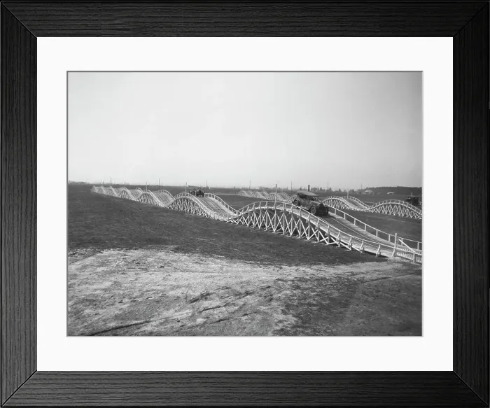 Framed Print : Cars Driving Along an Auto Thriller Highway