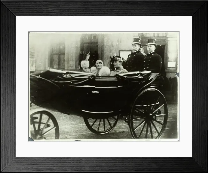Framed Print : Scandinavian Royalty Riding in Carriage Framed Print : Scandinavian Royalty Riding in Carriage