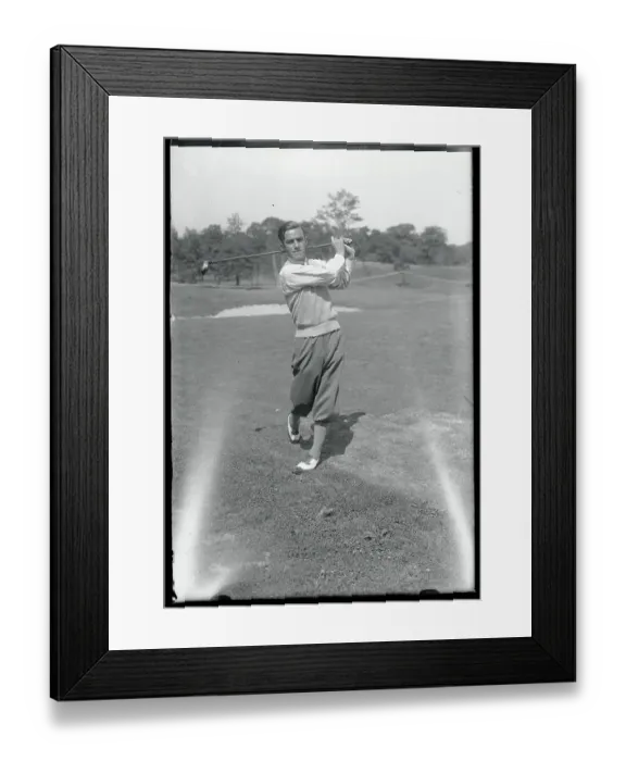 Framed Print : Johnny Farrell Preparing for Golf Championship Framed Print : Johnny Farrell Preparing for Golf Championship