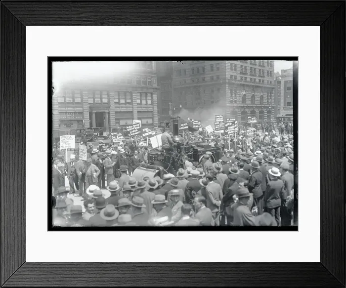 Framed Print : Steamroller Breaking up Communist Rally Framed Print : Steamroller Breaking up Communist Rally