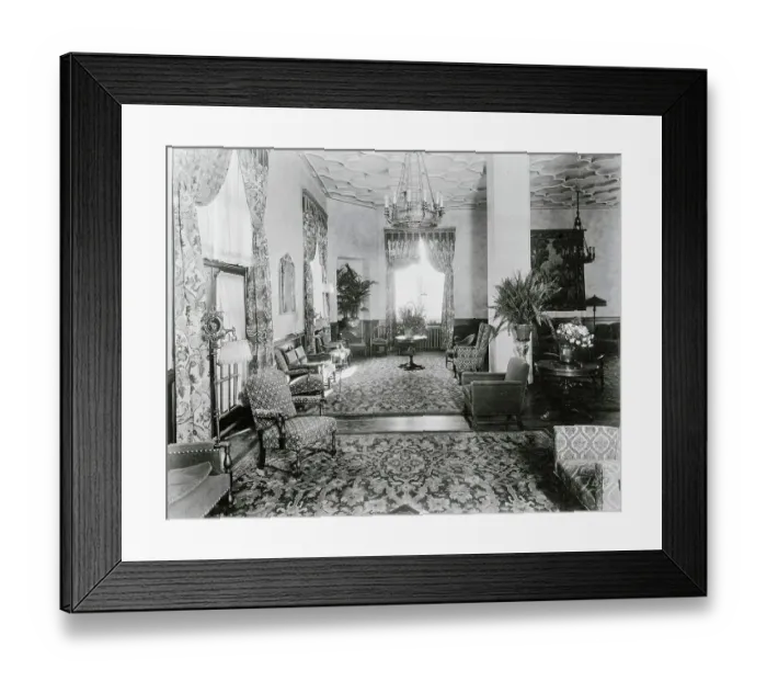 Framed Print : Lounge Room of Riverside Hotel Framed Print : Lounge Room of Riverside Hotel