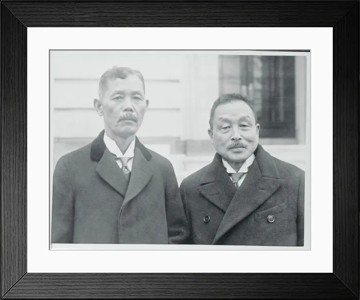 Framed Print : Reijiro Wakatsuki and Admiral T. Takarabe Framed Print : Reijiro Wakatsuki and Admiral T. Takarabe