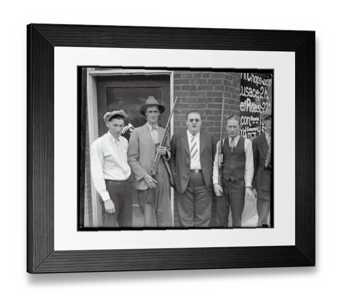 Framed Print : Labor Leader Alfred Hoffman with Bodyguard Framed Print : Labor Leader Alfred Hoffman with Bodyguard