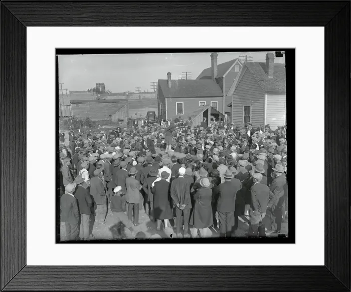 Framed Print : Ellen Dawson Addressing Striking Mill Workers Framed Print : Ellen Dawson Addressing Striking Mill Workers