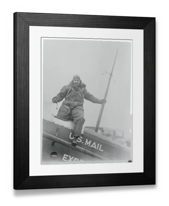 Framed Print : W. L. Smith Standing on Plane Framed Print : W. L. Smith Standing on Plane