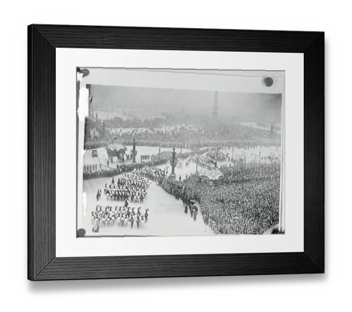 Framed Print : View of Funeral Procession for Ferdinand Foch Framed Print : View of Funeral Procession for Ferdinand Foch