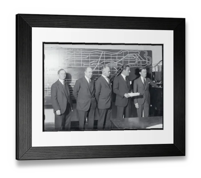 Framed Print : Mayor Jimmy Walker Turning Switch for Traffic Light Framed Print : Mayor Jimmy Walker Turning Switch for Traffic Light