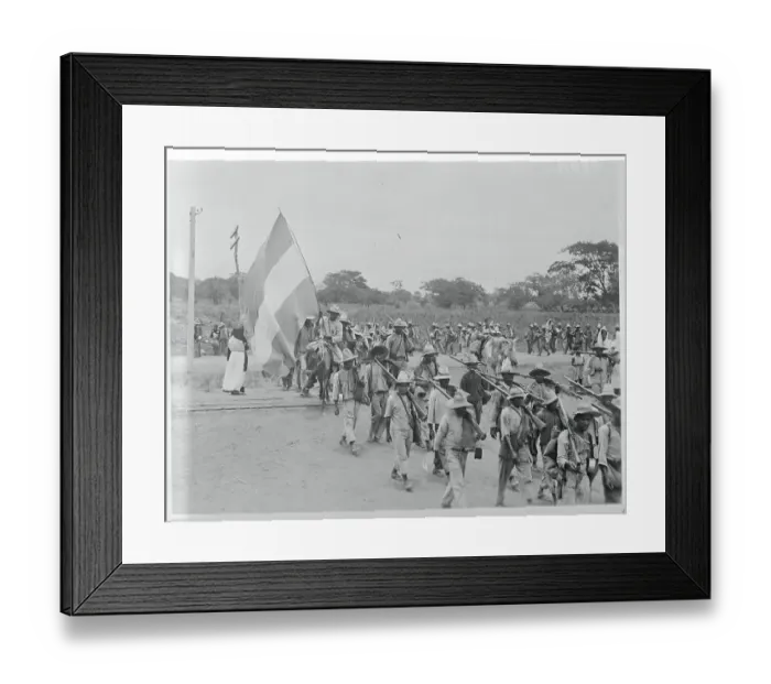Framed Print : Nicaraguan Federal Troops Marching Framed Print : Nicaraguan Federal Troops Marching