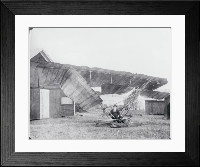 Framed Print : William H. Martin Sitting in Plane