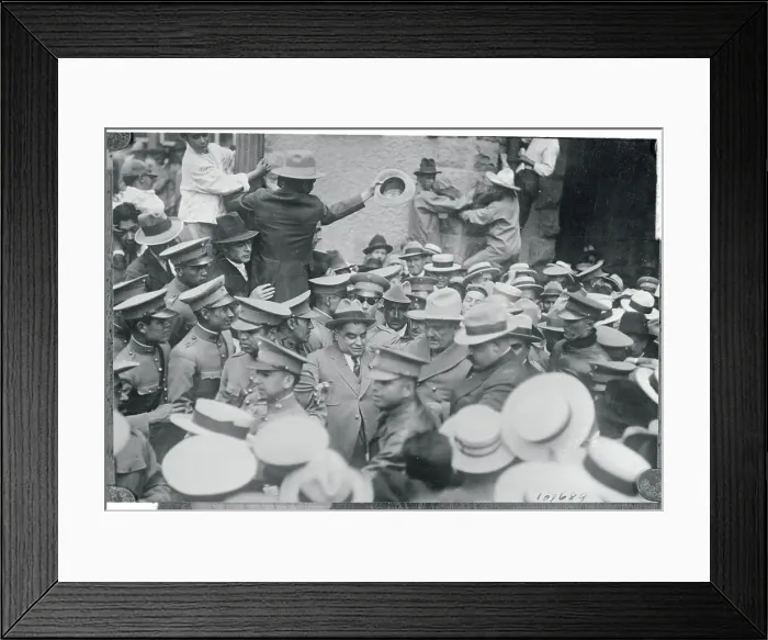 Framed Print : Crowd Surrounding General Plutarco Framed Print : Crowd Surrounding General Plutarco