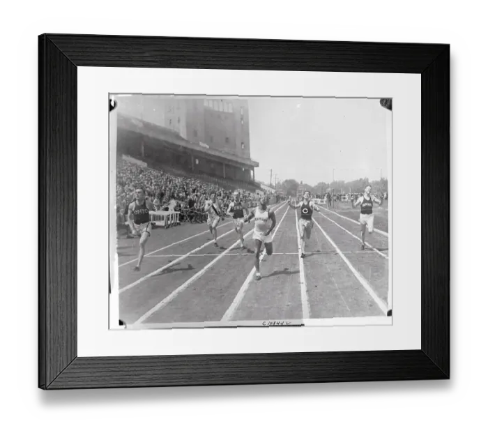 Framed Print : Eddie Tolan Winning 100 Yard Dash Framed Print : Eddie Tolan Winning 100 Yard Dash