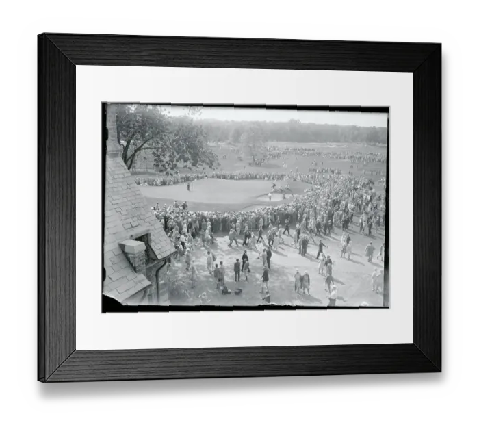 Framed Print : Crowd Watching Bobby Jones During Golf Tournament Framed Print : Crowd Watching Bobby Jones During Golf Tournament