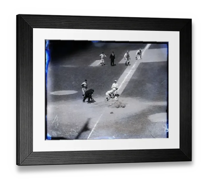 Framed Print : Action Shot During Baseball Game