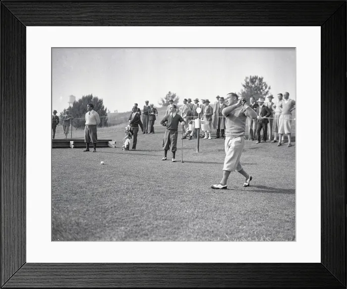 Framed Print : Leo Diegel Driving a Golf ball Framed Print : Leo Diegel Driving a Golf ball