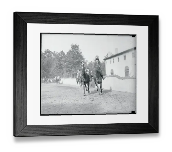 Framed Print : Mother and Daughter Showing Horses Framed Print : Mother and Daughter Showing Horses
