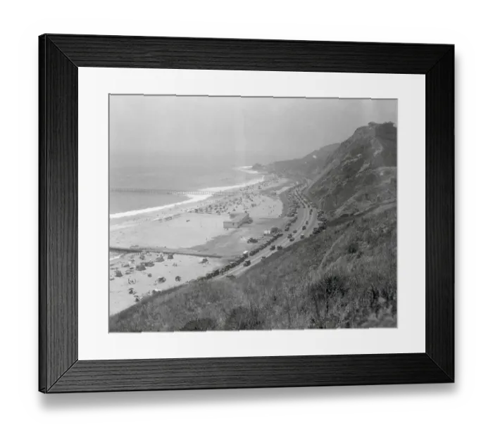 Framed Print : Top View of Automobiles Driving Along a Highway Framed Print : Top View of Automobiles Driving Along a Highway