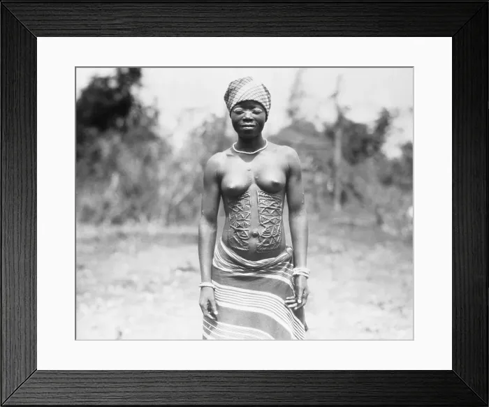 Framed Print : Liberian Native from Waist Up Framed Print : Liberian Native from Waist Up
