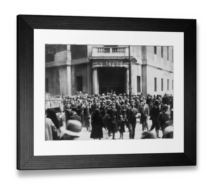 Framed Print : Concerned Citizens Outside Stock Exchange