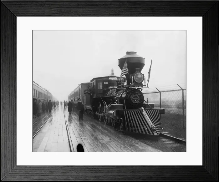 Framed Print : Replica Train Arriving in Dearborn Framed Print : Replica Train Arriving in Dearborn