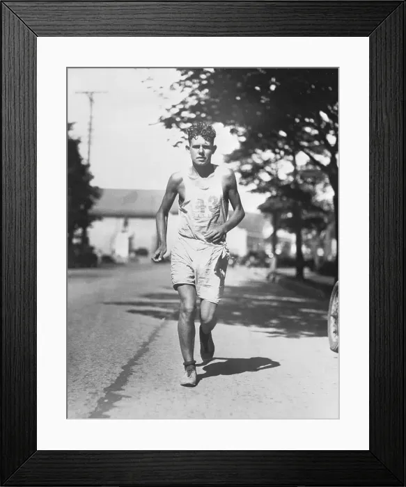 Framed Print : Participant Running in Bunion Derby Framed Print : Participant Running in Bunion Derby