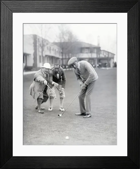 Framed Print : James Barnes Studies the Ball After a Putt Framed Print : James Barnes Studies the Ball After a Putt