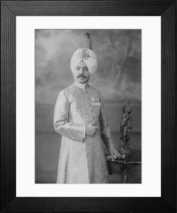 Framed Print : Native Indian Ruler Sidar Charangel Singh Framed Print : Native Indian Ruler Sidar Charangel Singh