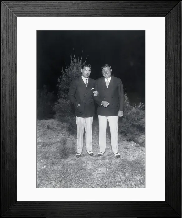 Framed Print : JACK DEMPSEY AND BABE RUTH AT PALM BEACH Framed Print : JACK DEMPSEY AND BABE RUTH AT PALM BEACH