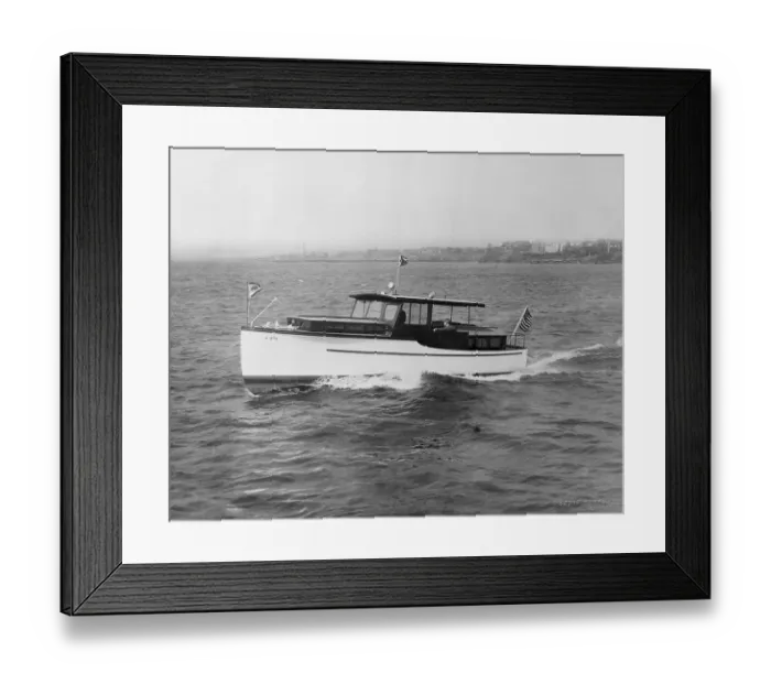 Framed Print : View of Charles Lindbergh Honeymoon Yacht Mouette Framed Print : View of Charles Lindbergh Honeymoon Yacht Mouette
