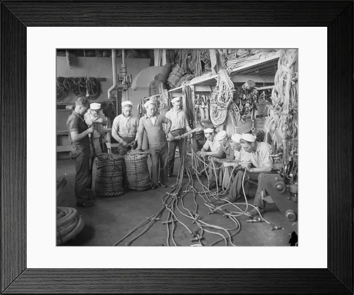 Framed Print : Men Preparing for Graf Zeppelin Landing Framed Print : Men Preparing for Graf Zeppelin Landing