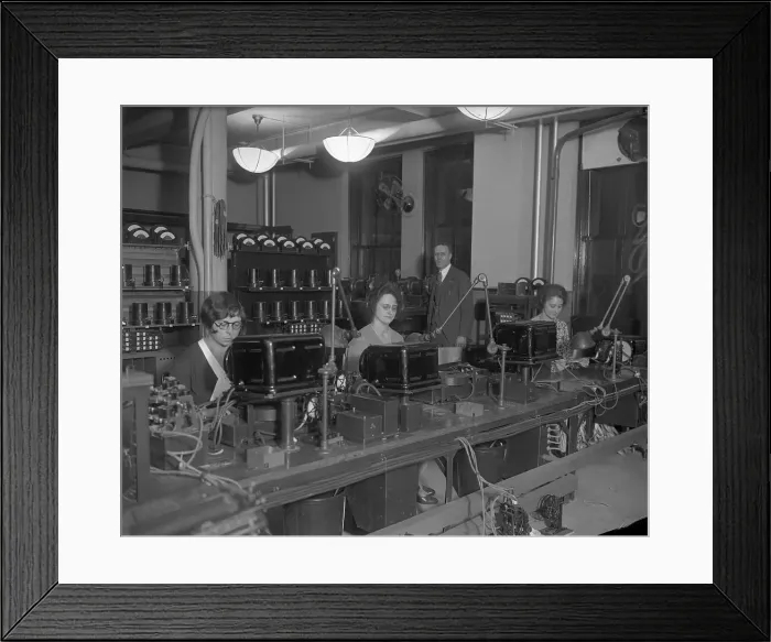 Framed Print : The New High-Speed Ticker at Western Union Framed Print : The New High-Speed Ticker at Western Union