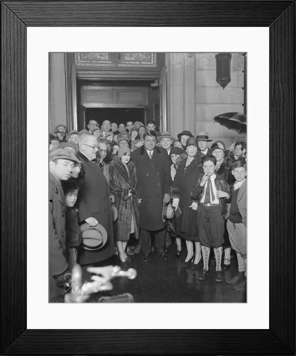 Framed Print : Babe Ruth and Claire Hodges at Their Wedding Ceremony Framed Print : Babe Ruth and Claire Hodges at Their Wedding Ceremony