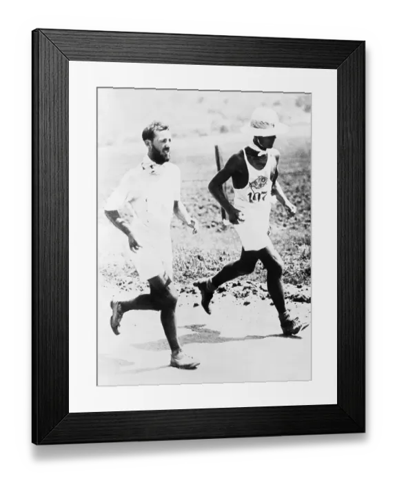 Framed Print : John Salo Beating Peter Garrizzi in Bunion Derby Framed Print : John Salo Beating Peter Garrizzi in Bunion Derby