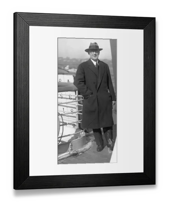 Framed Print : Psychologist John B. Watson on Ship Framed Print : Psychologist John B. Watson on Ship