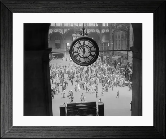 Framed Print : A Scene at Penn Station Framed Print : A Scene at Penn Station