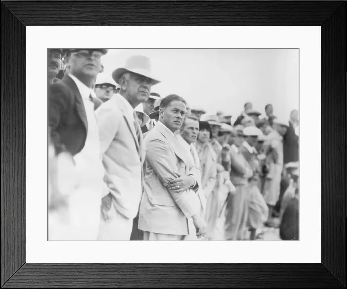 Framed Print : Bobby Jones Watching Golf Game Framed Print : Bobby Jones Watching Golf Game