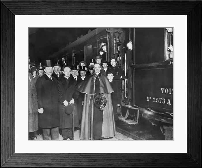 Framed Print : Pope Pius XII Posing with German State Officials