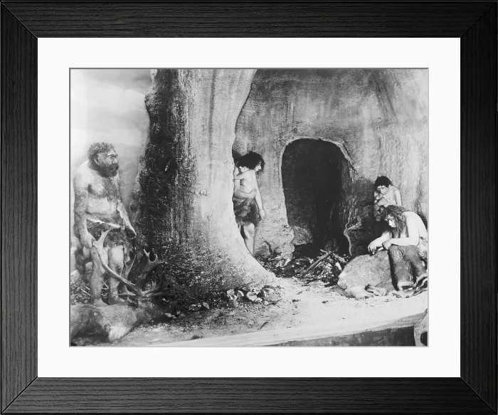 Framed Print : Neanderthal Family Framed Print : Neanderthal Family