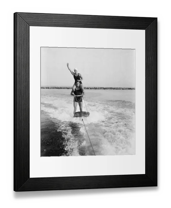 Framed Print : Helen Meany and Johnny Weismuller Waterskiing Framed Print : Helen Meany and Johnny Weismuller Waterskiing