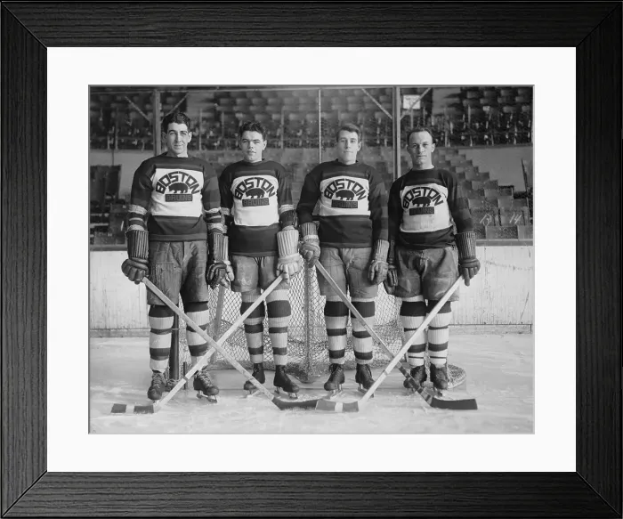 Framed Print : Defense Men of Boston Bruins Framed Print : Defense Men of Boston Bruins