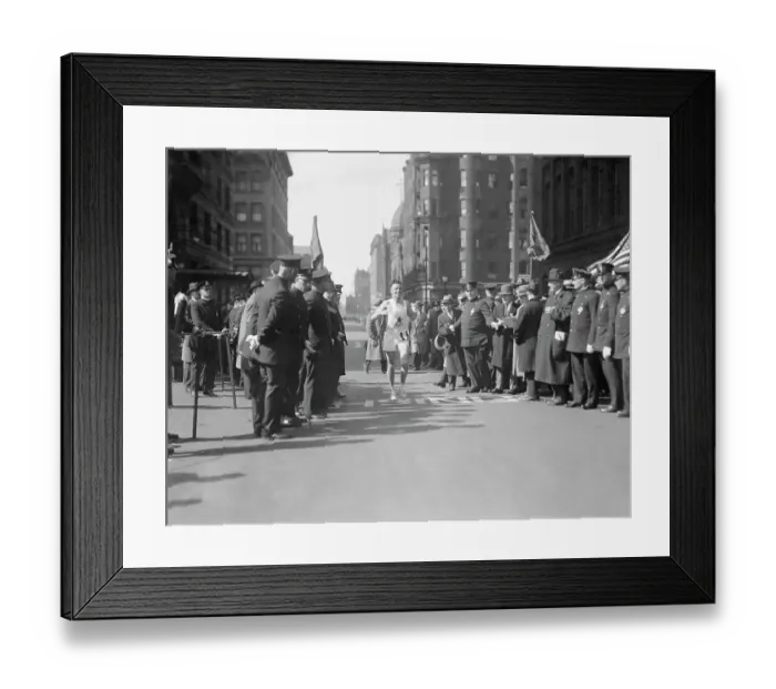 Framed Print : Johnny Miles Running in Boston Marathon Framed Print : Johnny Miles Running in Boston Marathon