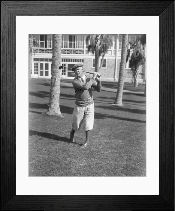 Framed Print : Grantland Rice Teeing Off Framed Print : Grantland Rice Teeing Off