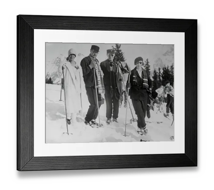 Framed Print : Royalty Enjoying Ski Trip Framed Print : Royalty Enjoying Ski Trip