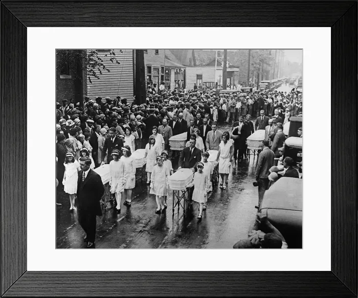 Framed Print : Funeral Procession for Victims Murdered Framed Print : Funeral Procession for Victims Murdered