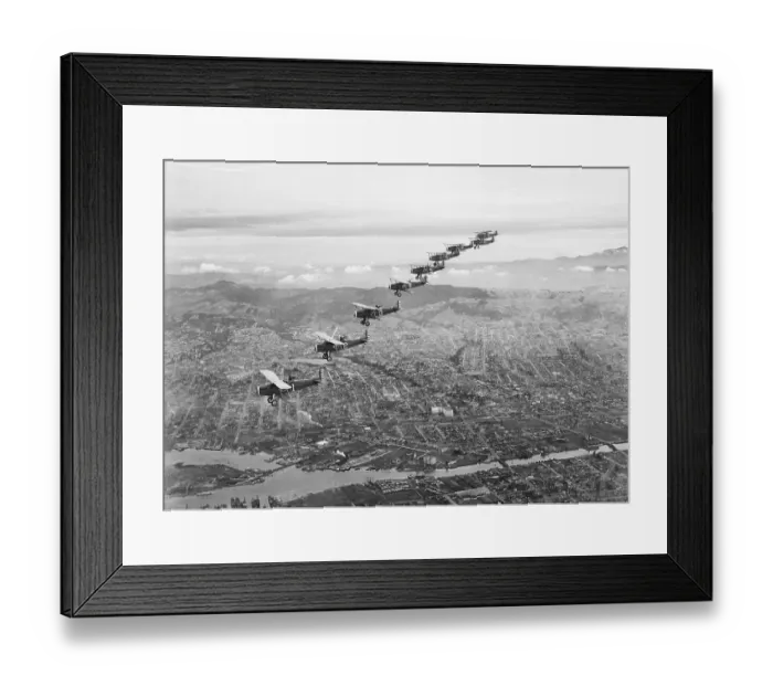 Framed Print : US Observation Planes Flying in Battle Formation Framed Print : US Observation Planes Flying in Battle Formation