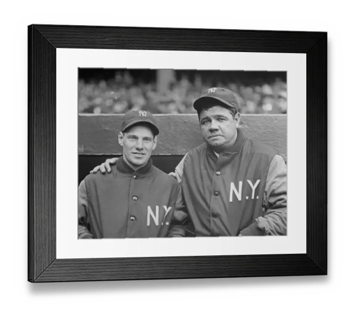 Framed Print : Baseball Players Leo Durocher and Babe Ruth Framed Print : Baseball Players Leo Durocher and Babe Ruth