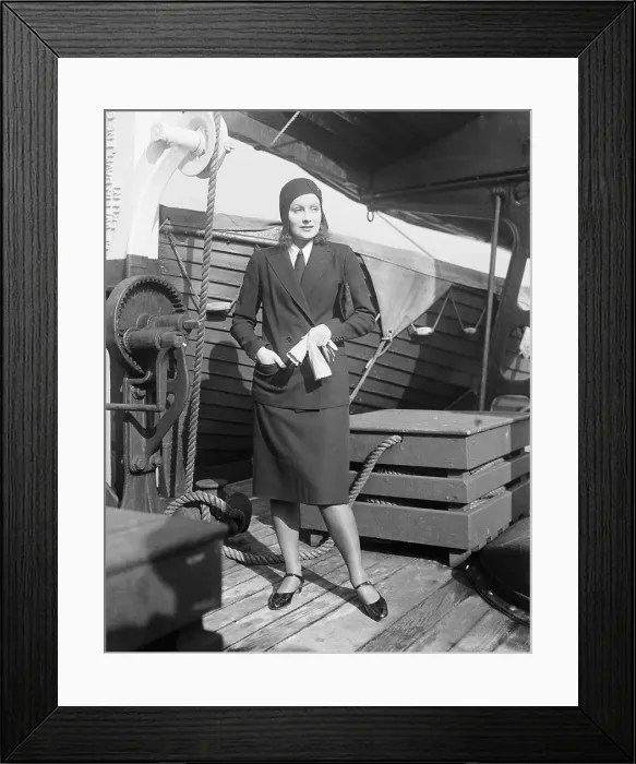 Framed Print : Greta Garbo Arriving in New York Framed Print : Greta Garbo Arriving in New York