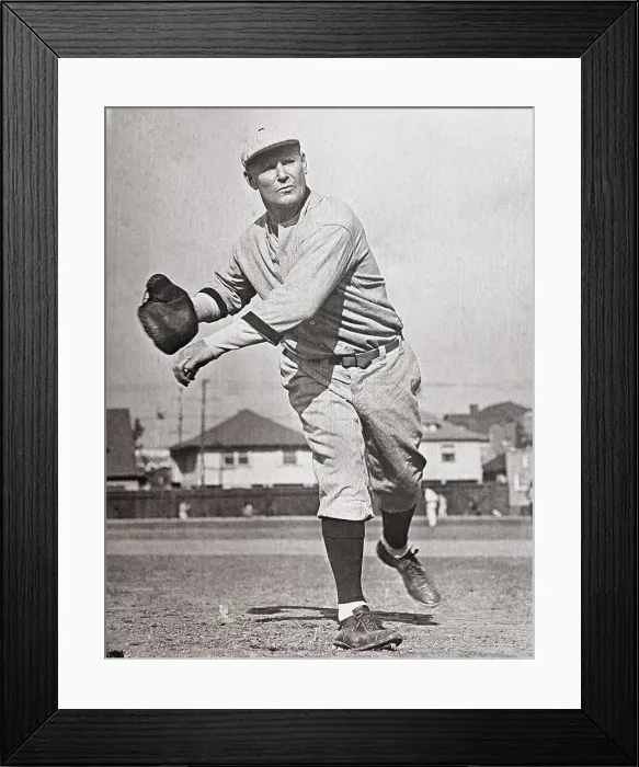 Framed Print : Portrait of Sam Crawford Throwing Ball Framed Print : Portrait of Sam Crawford Throwing Ball